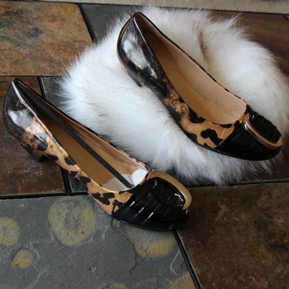 NWT - BIJOU, leopard, kitten heels, size 6M - Picture 2 of 6